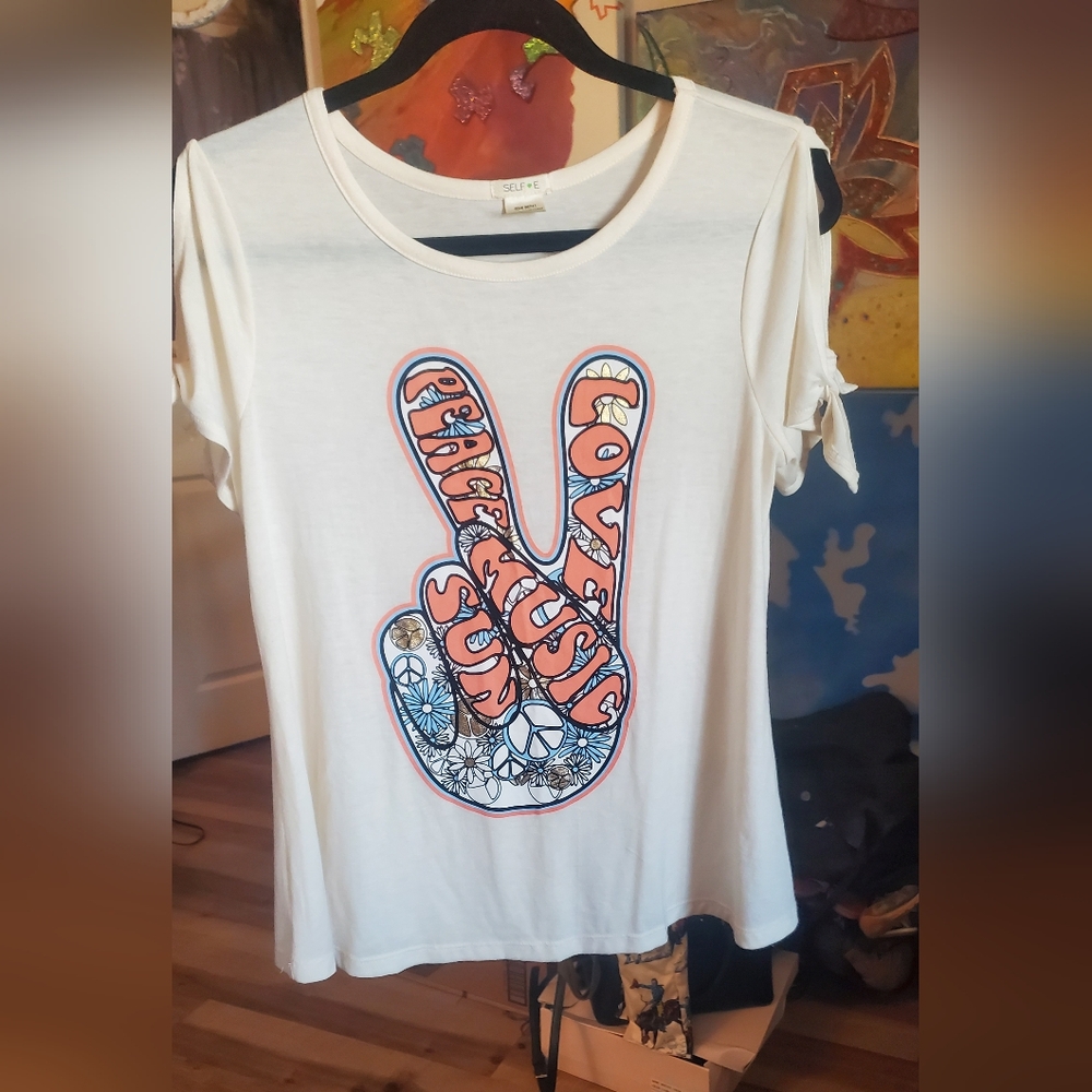 Tie Sleeve Graphic Tee by Self E